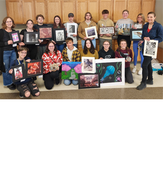  students and staff picture at WaMaC art fair